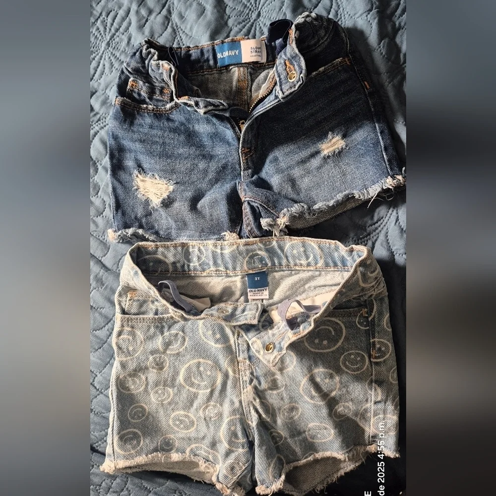Old Navy Kids Distressed and Smiley Denim Shorts